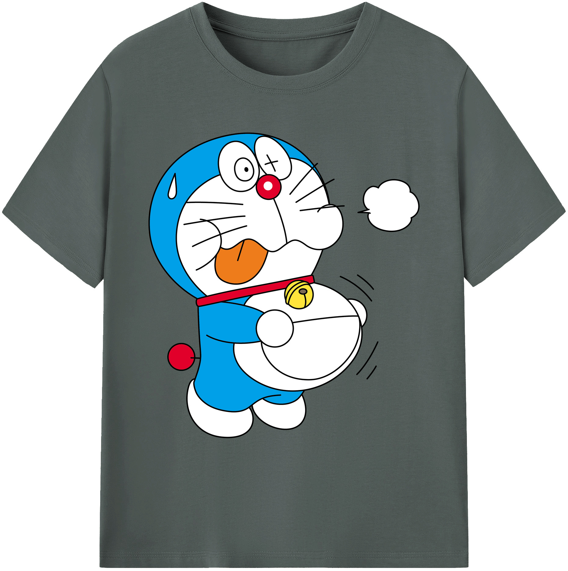 （画像用） ドラえもん Doraemon 綿100％ メンズ半袖Tシャツ｜肌触りやわらか＆通気性